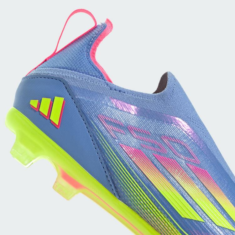 adidas adidas F50 Elite Laceless Kids FG Fu&szlig;ballschuh Fu&szlig;ballschuhe Kinder - Blue Fusion / Lucid Lemon / Lucid Pink - 5 | SportScheck
