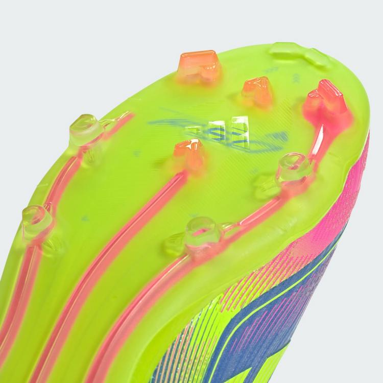 adidas adidas F50 Elite Laceless Kids FG Fu&szlig;ballschuh Fu&szlig;ballschuhe Kinder - Blue Fusion / Lucid Lemon / Lucid Pink - 6 | SportScheck