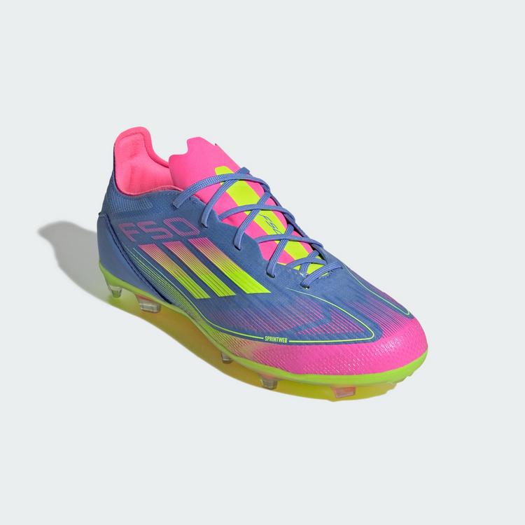 adidas adidas F50 Elite Kids FG Fu&szlig;ballschuh Fu&szlig;ballschuhe Kinder - Blue Fusion / Lucid Lemon / Lucid Pink - 2 | SportScheck