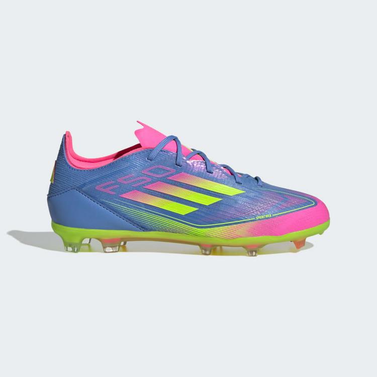adidas adidas F50 Elite Kids FG Fu&szlig;ballschuh Fu&szlig;ballschuhe Kinder - Blue Fusion / Lucid Lemon / Lucid Pink - 7 | SportScheck