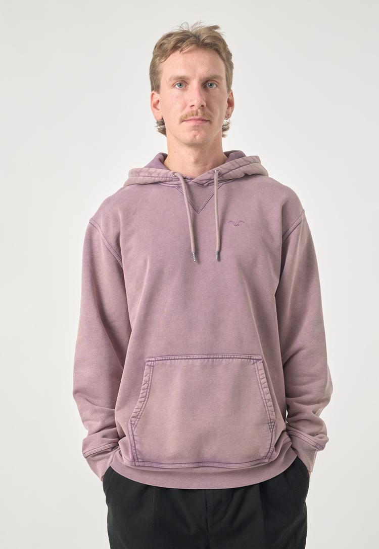 Cleptomanicx Cleptomanicx Boxy Hooded Ligull Washed Kapuzenshirt Herren - Plum Perfect - 1 | SportScheck