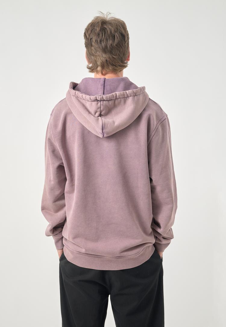 Cleptomanicx Cleptomanicx Boxy Hooded Ligull Washed Kapuzenshirt Herren - Plum Perfect - 2 | SportScheck