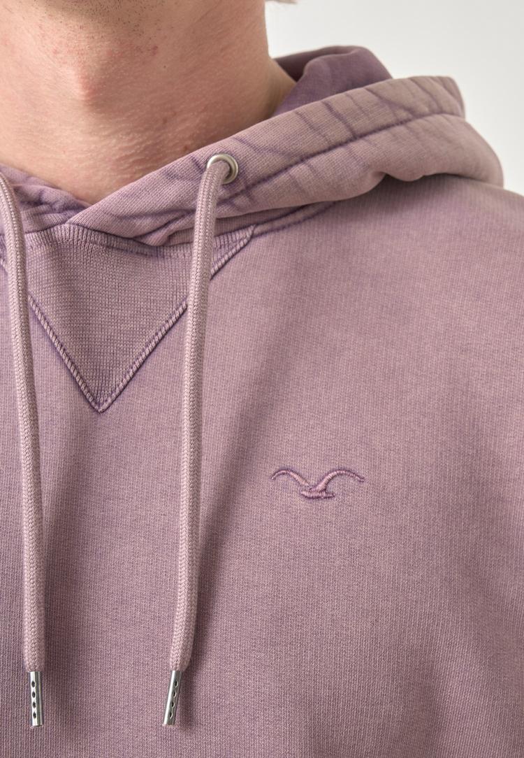 Cleptomanicx Cleptomanicx Boxy Hooded Ligull Washed Kapuzenshirt Herren - Plum Perfect - 2 | SportScheck