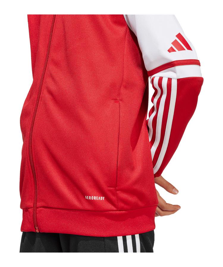 adidas adidas Squadra 25 Kapuzenjacke Kids Funktionssweatshirt Kinder - rotweiss - 3 | SportScheck
