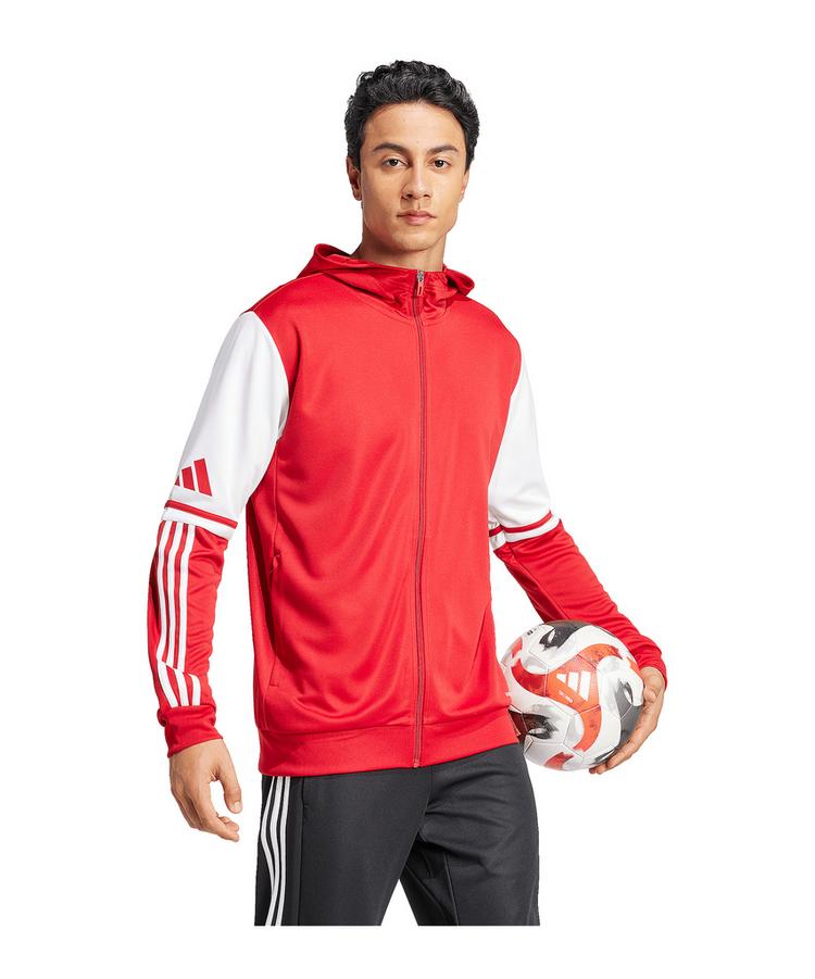 adidas adidas Squadra 25 Kapuzenjacke Funktionssweatshirt Herren - rotweiss - 0 | SportScheck