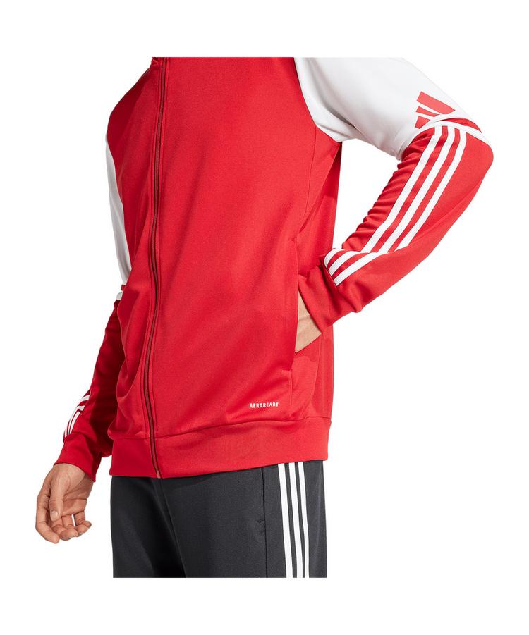 adidas adidas Squadra 25 Kapuzenjacke Funktionssweatshirt Herren - rotweiss - 3 | SportScheck