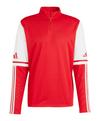 adidas Squadra 25 HalfZip Sweatshirt Funktionssweatshirt Herren - rotweiss