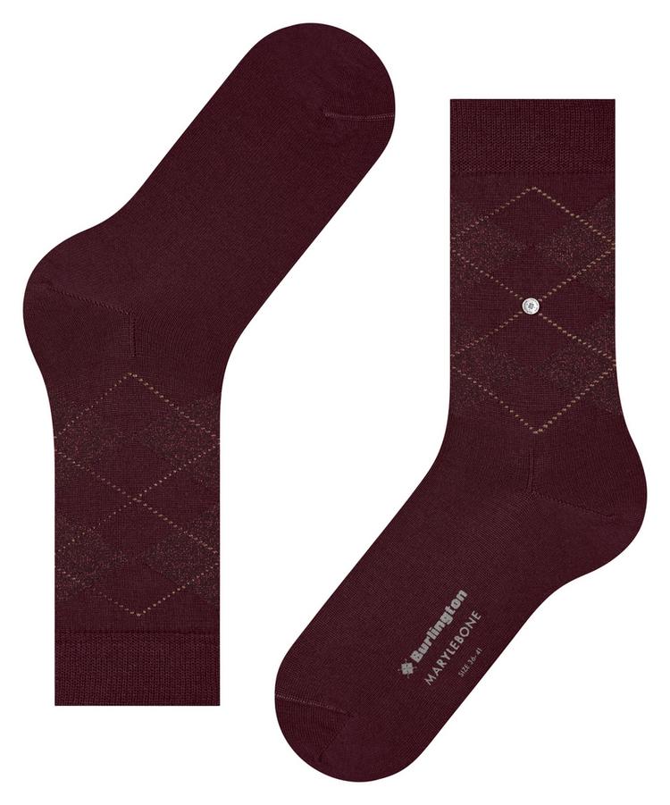 Burlington Burlington Marylebone Glitter SO Socken Damen - claret (8435) - 2 | SportScheck