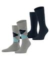 Burlington Everyday Mix SO 2-Pack Socken Herren - melange grey (3967)