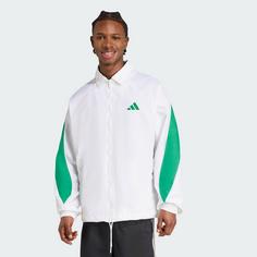 Rückansicht von adidas Stadium Trainingsjacke Trainingsanzug Herren White / Green