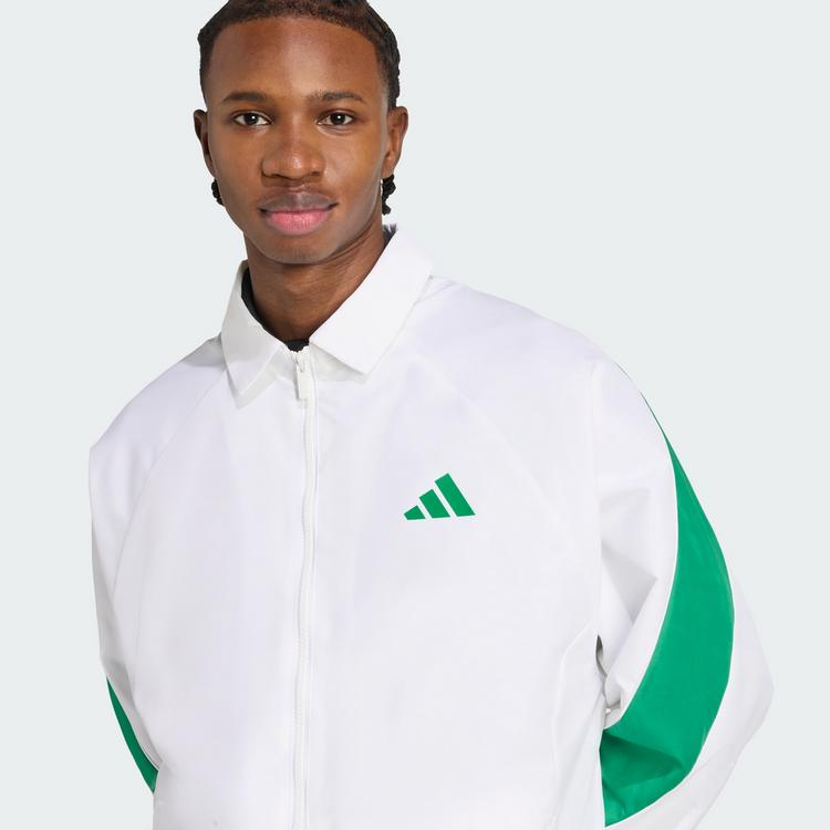 adidas adidas Stadium Trainingsjacke Trainingsanzug Herren - White / Green - 1 | SportScheck