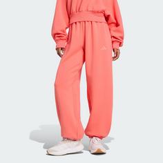Rückansicht von adidas Soft Lux Loose Hose Trainingshose Damen Semi Turbo