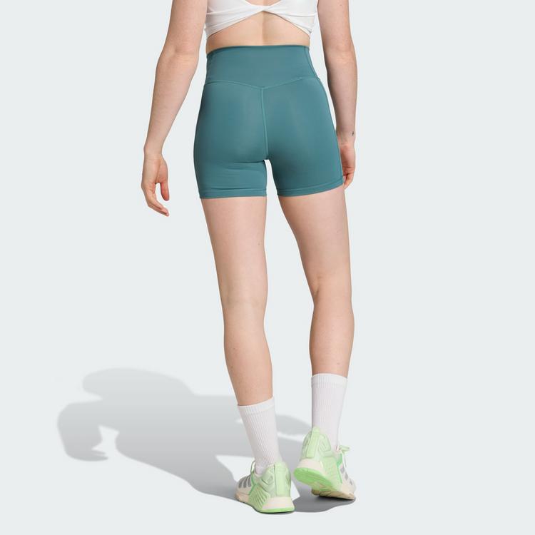 adidas adidas Optim&eacute; 3-Stripes 1/4 Short Leggings Tights Damen - Preloved Teal - 1 | SportScheck