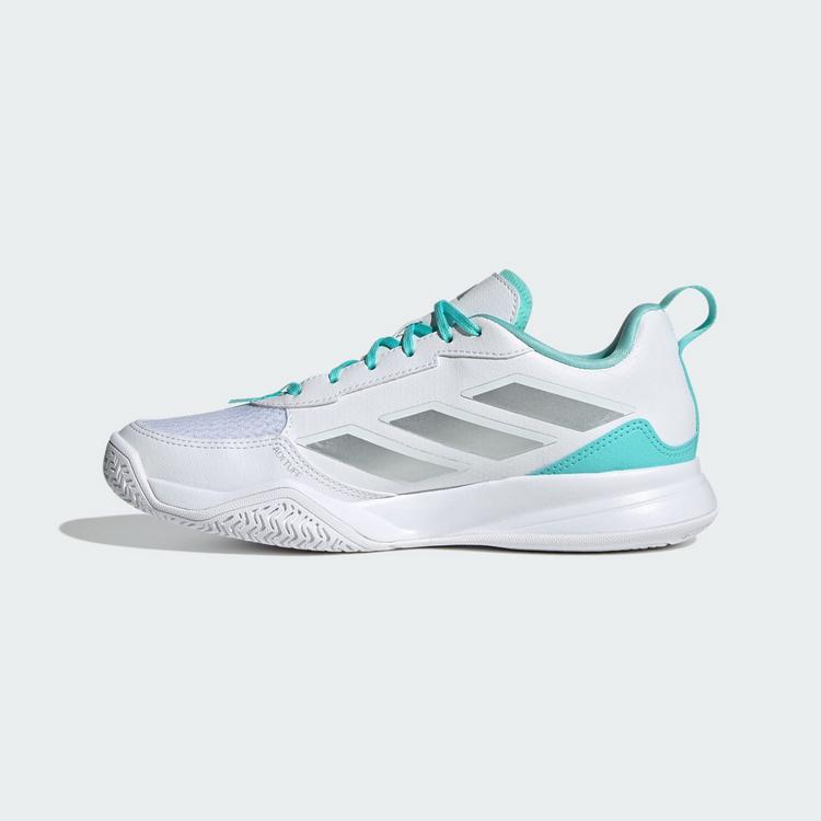 adidas adidas Avaflash Low Tennisschuh Tennisschuhe - Cloud White / Silver Metallic / Flash Aqua - 5 | SportScheck