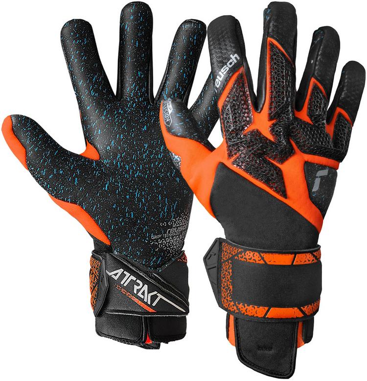 Reusch Reusch Attrakt Fusion Carbon&reg; 3D Torwarthandschuhe - 7784 black / shocking orange / - 0 | SportScheck