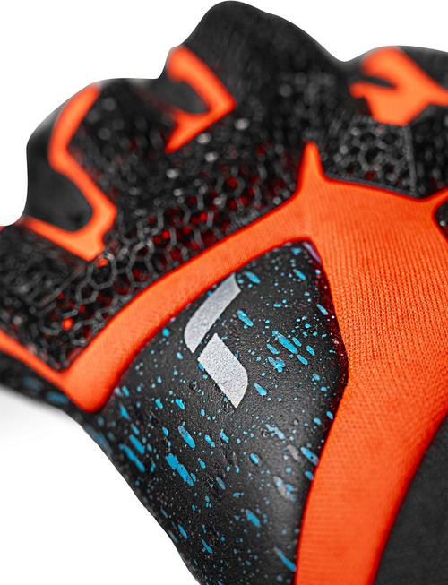 Rückansicht von Reusch Attrakt Fusion Carbon® 3D Torwarthandschuhe 7784 black / shocking orange /