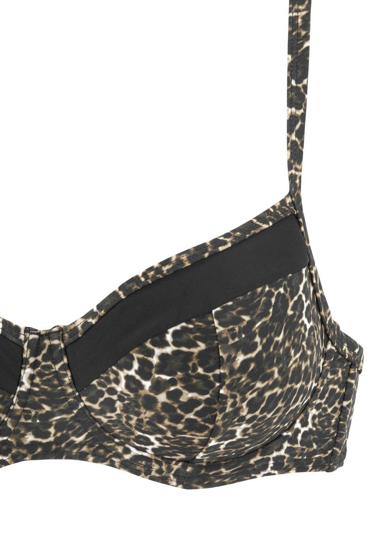Lascana Lascana B&uuml;gel-Bikini-Top Bikini Oberteil Damen - schwarz-leo - 0 | SportScheck