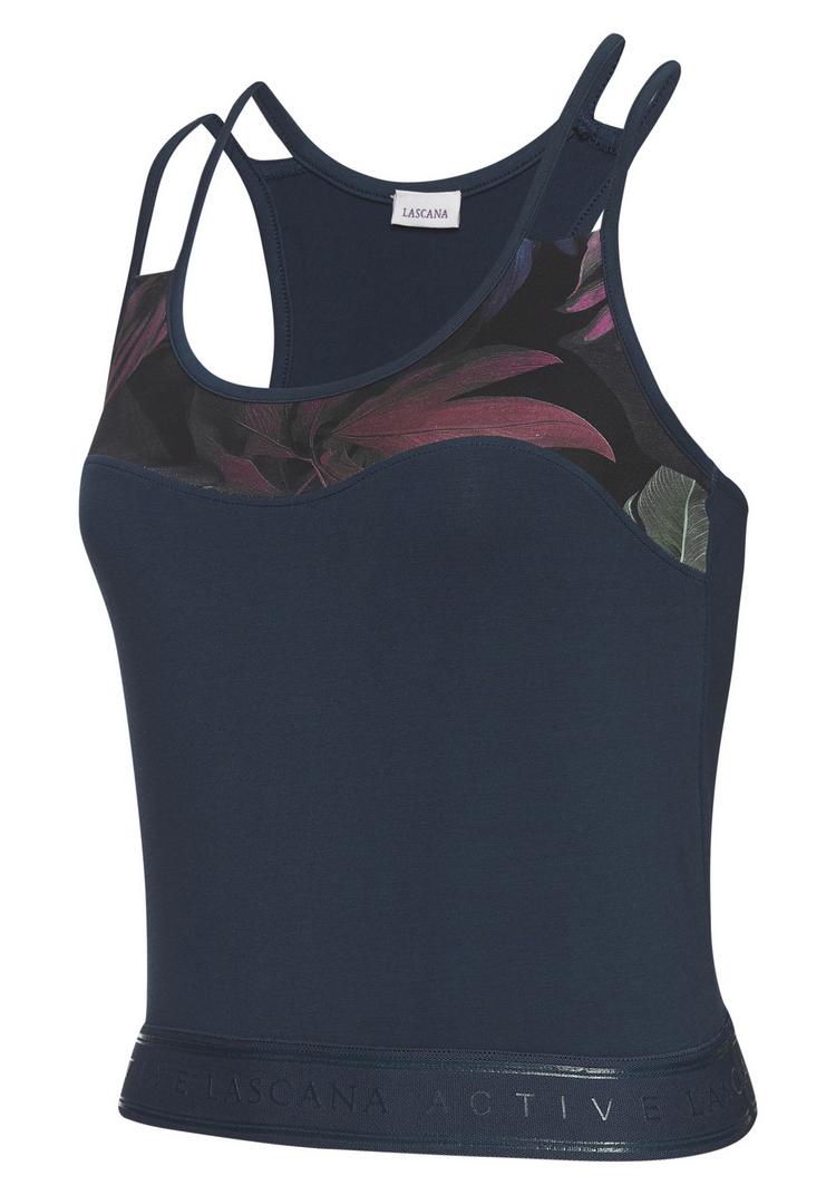 LASCANA Active LASCANA Active Crop-Top Croptop Damen - dunkelblau - 5 | SportScheck