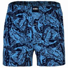 HAPPY SHORTS Web-Boxershorts Boxershorts Herren Leaves allover