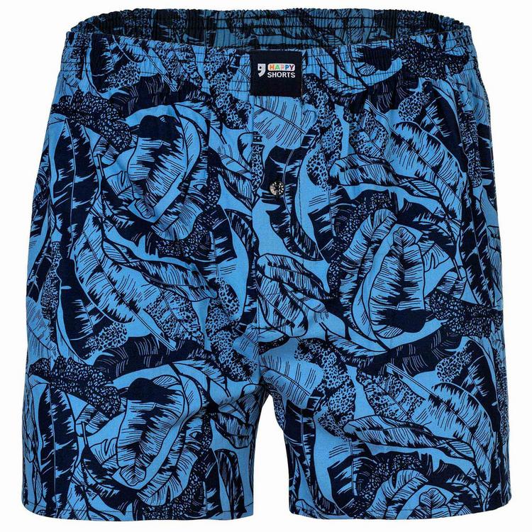 HAPPY SHORTS HAPPY SHORTS Web-Boxershorts Unterhose Herren - Leaves allover - 0 | SportScheck