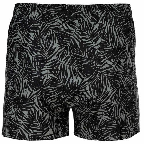 Rückansicht von HAPPY SHORTS Web-Boxershorts Boxershorts Herren Palm Leaves Khaki