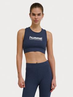 Rückansicht von hummel Funktionstop Damen DRESS BLUE MELANGE