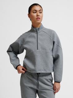 Rückansicht von hummel Funktionssweatshirt Damen GREY MELANGE