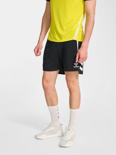 Rückansicht von hummel Funktionsshorts Herren BLACK