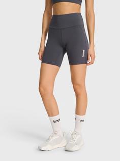 Rückansicht von hummel Funktionsshorts Damen VERDANT GREEN