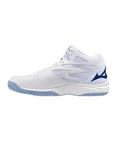 Rückansicht von Mizuno Weiß Hallenschuhe Herren weiss
