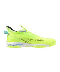 Rückansicht von Mizuno Weiß Hallenschuhe Herren weiss
