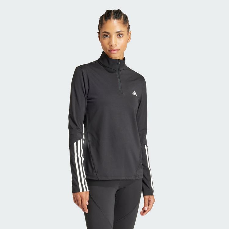 adidas adidas Hyperglam Training Quarter-Zip Oberteil Trainingsanzug Damen - Black / White - 0 | SportScheck
