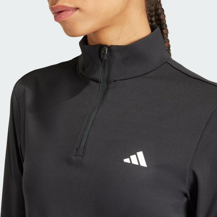 adidas adidas Hyperglam Training Quarter-Zip Oberteil Trainingsanzug Damen - Black / White - 0 | SportScheck