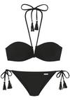 ELBSAND Bandeau-Bikini Bikini Set Damen - schwarz
