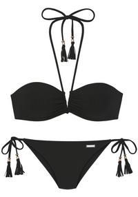 ELBSAND Bandeau-Bikini Bikini Set Damen - schwarz