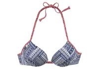 S.OLIVER Push-Up-Bikini-Top Bikini Oberteil Damen - blau-rot