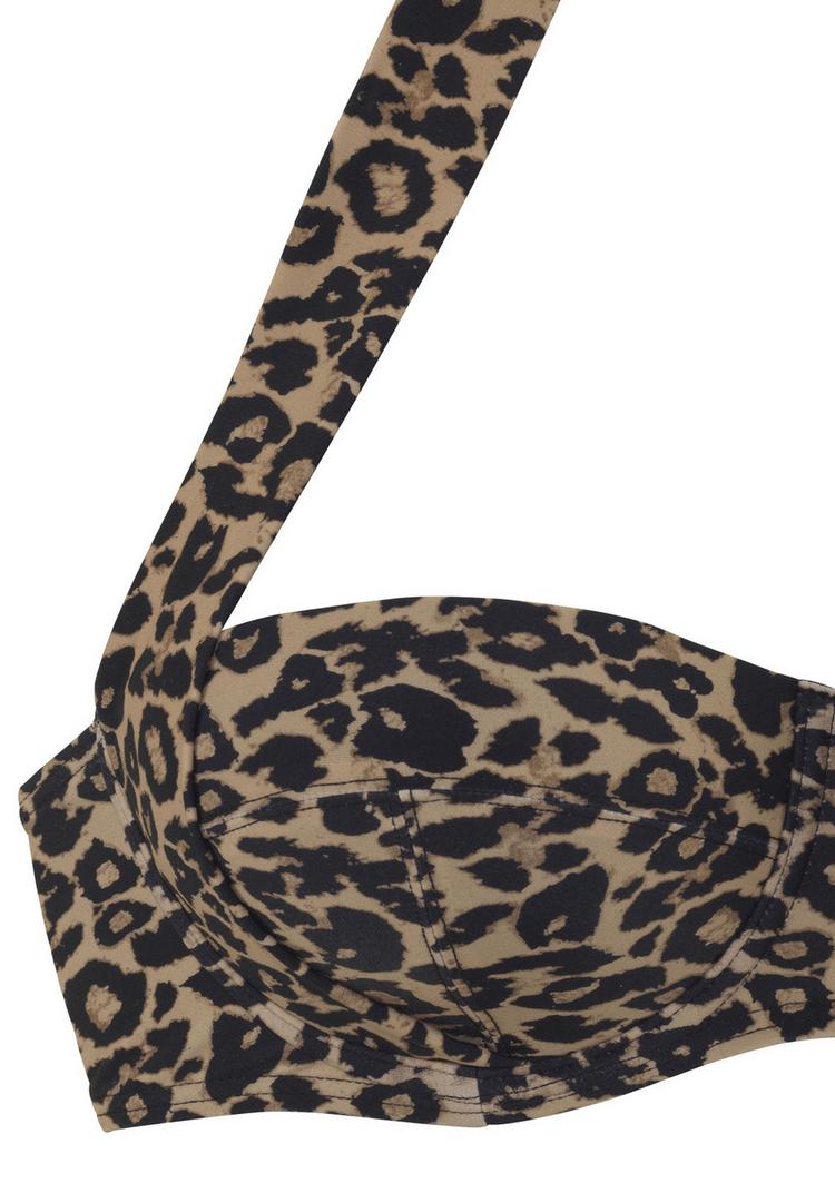 Vivance Vivance B&uuml;gel-Bandeau-Bikini-Top Bikini Oberteil Damen - schwarz nougat bedruckt - 1 | SportScheck