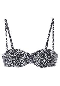 S.OLIVER B&uuml;gel-Bandeau-Bikini-Top Bikini Oberteil Damen - schwarz-wei&szlig;