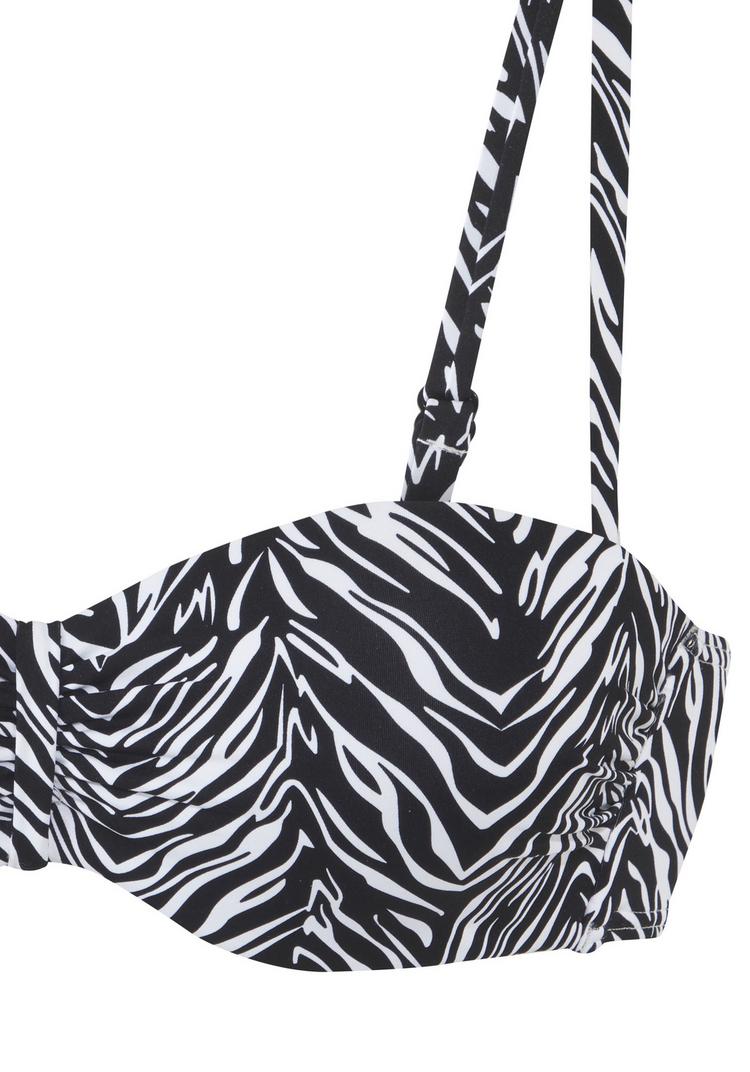 S.OLIVER S.OLIVER B&uuml;gel-Bandeau-Bikini-Top Bikini Oberteil Damen - schwarz-wei&szlig; - 0 | SportScheck