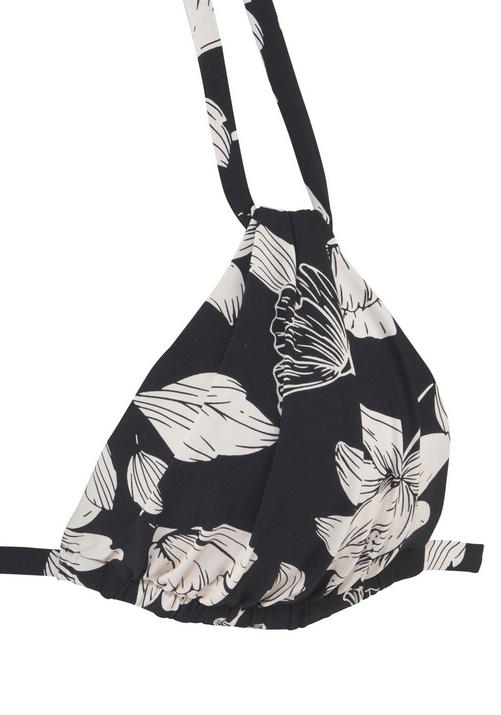Rückansicht von S.OLIVER Triangel-Bikini-Top Bikini Oberteil Damen schwarz-creme