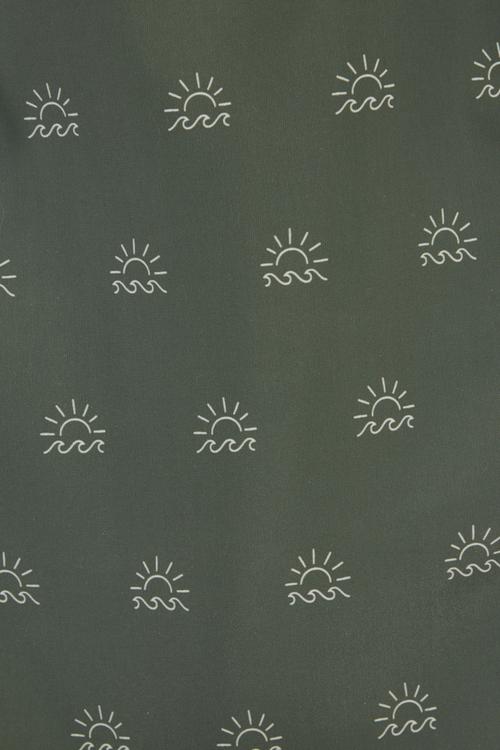 Rückansicht von S.OLIVER Badeshorts Badeshorts Herren olive-creme print
