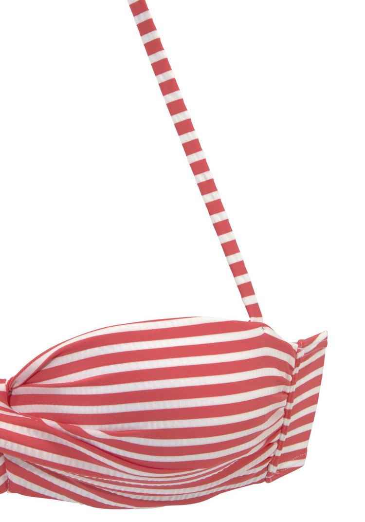 S.OLIVER S.OLIVER B&uuml;gel-Bandeau-Bikini Bikini Set Damen - rot-wei&szlig; - 0 | SportScheck