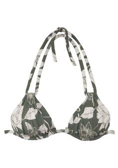 S.OLIVER Triangel-Bikini-Top Bikini Oberteil Damen olive-creme