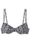 S.OLIVER B&uuml;gel-Bikini-Top Bikini Oberteil Damen - schwarz-wei&szlig;