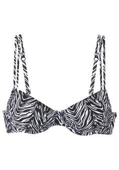 S.OLIVER Bügel-Bikini-Top Bikini Oberteil Damen schwarz-weiß