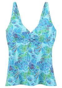 sunseeker B&uuml;gel-Tankini-Top Bikini Oberteil Damen - t&uuml;rkis bedruckt