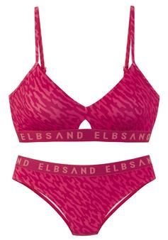 ELBSAND Bustier-Bikini Bikini Set Damen hummer bedruckt