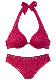 ELBSAND Bügel-Bikini Bikini Set Damen hummer bedruckt