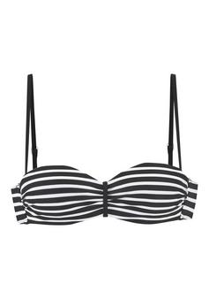 VENICE BEACH Bandeau-Bikini-Top Bikini Oberteil Damen schwarz-weiß