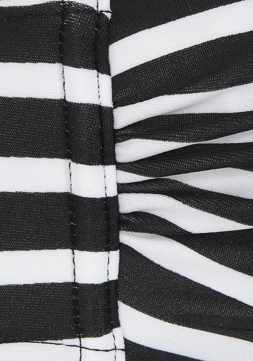 Rückansicht von VENICE BEACH Bandeau-Bikini-Top Bikini Oberteil Damen schwarz-weiß